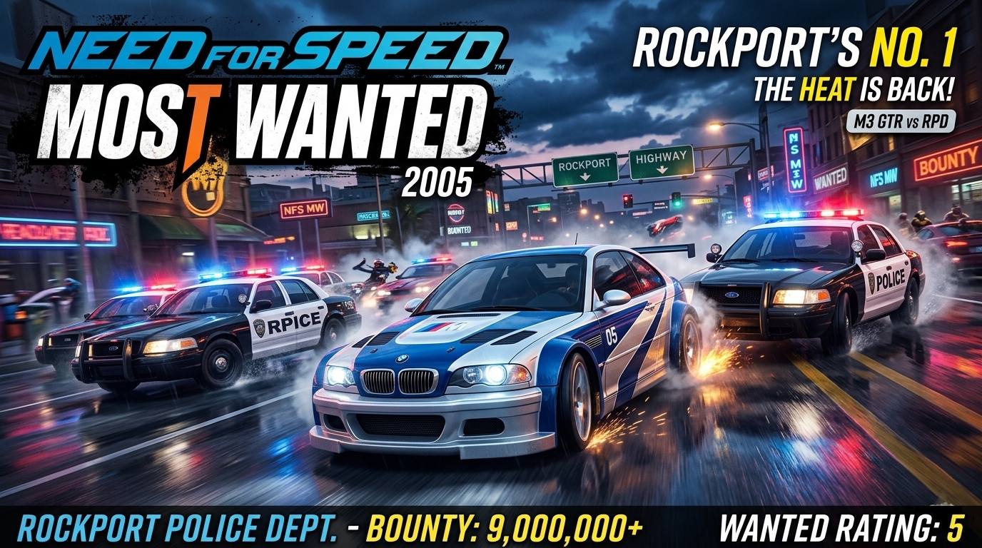 NFS Most Wanted (2005) Poster